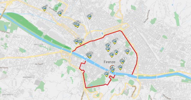 Mappa ZTL Firenze MyParking