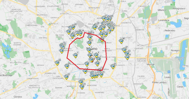 Mappa ZTL Milano MyParking